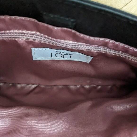 Ann Taylor Loft Black Satin Wristlet Bag Purse - Picture 5 of 6